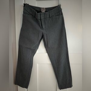 Crop dark grey work pants